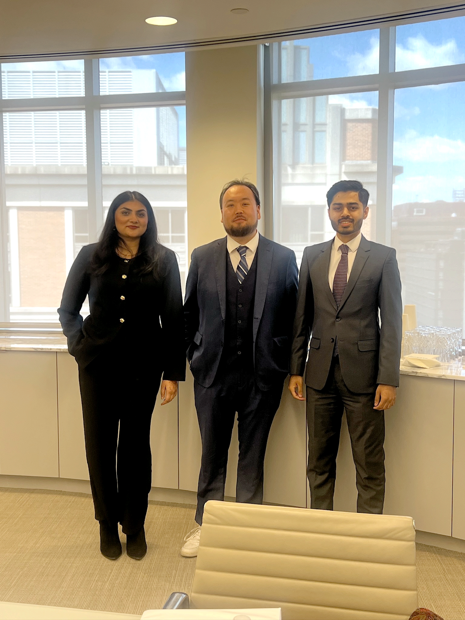 Moaaz Waheed and Arooj Munir at the Saul Lefkowitz Moot Court Competition
